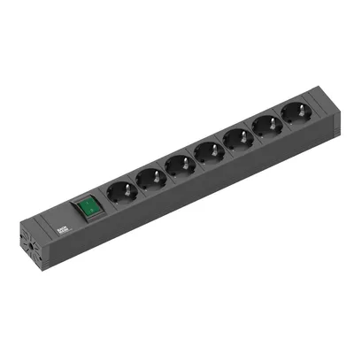 Obrázok produktu pre Bachmann 420.0014, 2 m, Vnútorný, Čierna, 7 AC zásuvky/AC zásuviek, 16 A, 438 mm