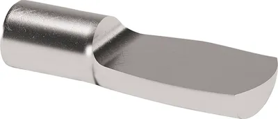 Produktbild von Steckbodenträger Löffelform, Bohr ø 5 mm, vernickelt