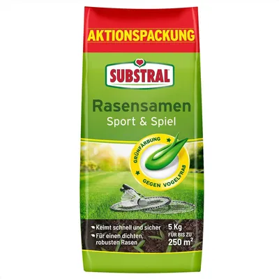 Produktbild von SUBSTRAL® Rasensamen Sport & Spiel für bis zu 250 m² -  5 kg