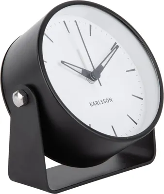 Obrázok produktu pre Karlsson Calm, Analógový budík, Kolo, Čierna, 12 h, Analóg, Batérie