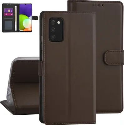 Produktbild von Samsung Galaxy A03s Book type case - Brown - Card holder - Magnetic closure