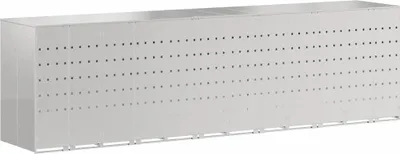 Produktbild von vidaXL Wagenmüllbehälter für 6 Behälter Silber 408 x 77,5 x 115,5 cm