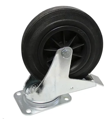 Produktbild von Lenkrolle mit Bremse, Ø 200mm, Tragfähigkeit bis 205 kg