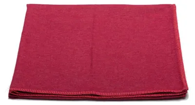 Produktbild von Decke aus Baumwolle 140 x 200 cm Kuscheldecke mit Zierstich weich, chinarot