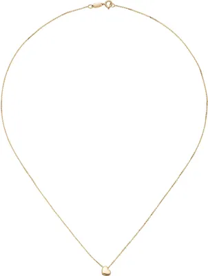 Produktbild von Halskette mit Anhänger Herz Halsschmuck Collier aus 375 Gold Gelbgold 42cm