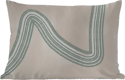 Produktbild von MuchoWow® Outdoor Kissen - Linie - Abstrakt - Design - 60x40 cm - Wetterfest - Lounge Kissen - Zierkissen - Kissen für Innenräume