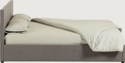 Produktbild von Bett Nahiri 200 x 180 cm MDF Polyester Grau