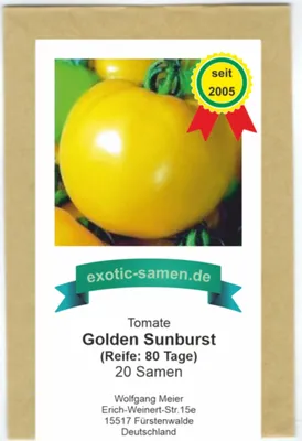 Produktbild von Gelbe Salat-Tomate - wohlschmeckend - sehr schnittfest -  Golden Sunburst - 20 Samen