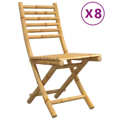 Produktbild von Gartenstühle 8 Stk. Klappbar 43x54x88 cm Bambus