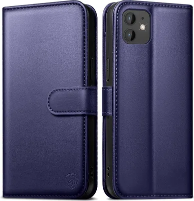 Produktbild von Handyhülle iPhone 12 Pro Schutzhülle Blau RFID Blocker Magnetisch