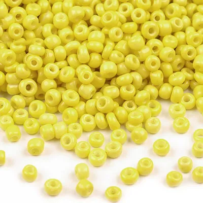 50g Rocailles Glasperlen 2mm zitronengelb