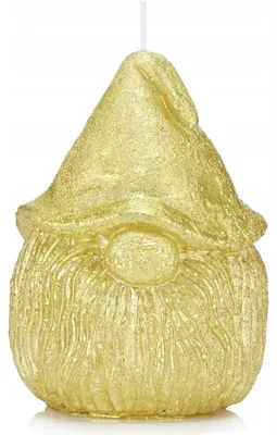 Produktbild von Drobo SKRZAT Dekorative Kerze Weihnachten Gold 12 cm