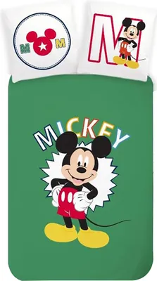 Obrázek produktu pro Disney Mickey Mouse, dětské ložní prádlo, dětské ložní prádlo, Mickey, přikrývka 100 x 135 + polštář 40 x 60 cm 100% bavlna