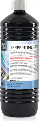 A bottle of turpentine substitute solvent.