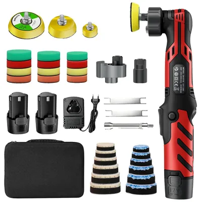 Produktbild von Kabelloser Mini-Auto-Polierer, leichtes Design, mehrere Pad-Größen, Set B