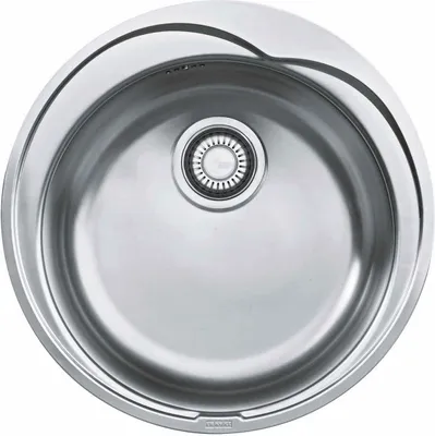Produktbild von Franke Einbauspüle PAMIRA ROX 610-41 Edelstahl glatt mit Stopfenventil / Ausschnittsmaß: Ø 49 cm / Spüle / Rundbecken / Edelstahlspüle