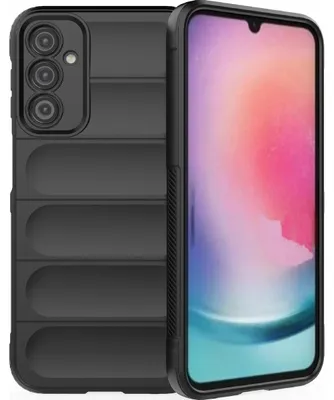 Produktbild von Mobigear Bumpy Schutzhülle für Samsung Galaxy A24 – Flexible TPU-Hülle, Rückseite – Schwarz