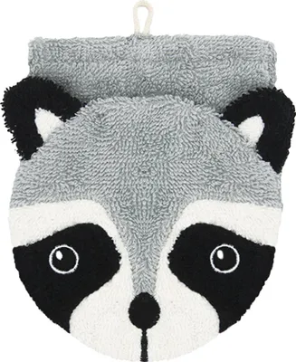 Produktbild von Fürnis Waschlappen mit lustigen Tiermotiven Klein 100% Bio Baumwolle GOTS 589 Waschbär klein