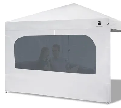 Produktbild von Seitenwand mit Fenster für Sonnenschutzvorzelt 10x10, wasserdichtes Polyester