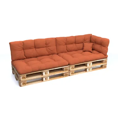 Immagine prodotto di POKAR Cuscini per pallet con bella trapuntatura Cuscino per divano in pallet, Dimensioni: set di 6, Colore: arancione