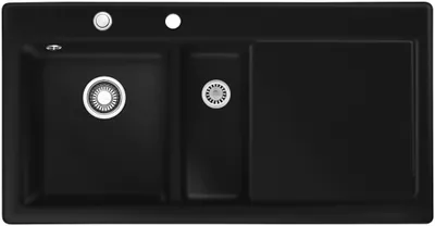 Produktbild von FRANKE 124.0380.244 Spüle MTK 651-100 in ANTHRAZIT matt mit Becken links u. 2 Lochbohrungen / Keramikspüle / Spezialkeramik