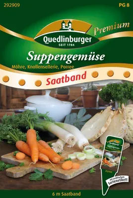 Artikelbild 1 von 'Suppengemüse (Saatband)' aus der Kategorie Saatbänder & Saatplatten