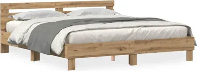 Produktbild von vidaXL Bettgestell Artisan-Eiche 200 x 200 cm Holzwerkstoff