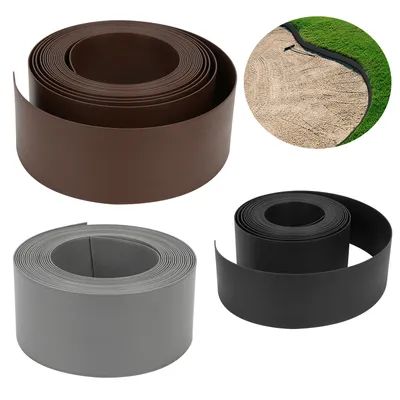 Produktbild von TolleTour Rasenkante Kies Beeteinfassung Mähkante Beetumrandung Rasenband  Oberkante Gartenwegen Gartenumrandung Rasenbegrenzung Braun 2500x10cm