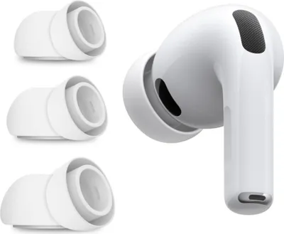 Produktbild von Tech-Protect Silikon-Ohrstöpsel für AirPods Pro 3 S/M/L im 3er-Pack – Weiß