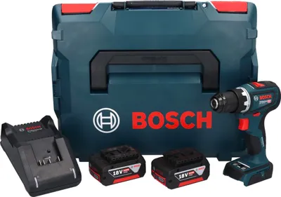 Image de Bosch GSR 18V-90 C Professional Perceuse-visseuse sans fil 18 V 64 Nm Brushless + 2x batterie 5,0 Ah + chargeur + L-Boxx