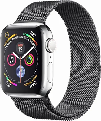 Produktbild von Armband für Apple Watch Series 8 7 6 5 4 3 2 1 SE - Edelstahl Mesh Ersatzarmband Loop Band Milanaise Armband - Dunkelgrau - 38mm 40mm 41mm