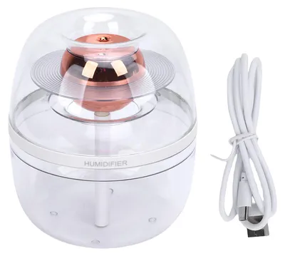 Obrázek produktu pro Přenosný malý zvlhčovač vzduchu 3 l – dvojitá tryska, tichý stolní zvlhčovač s USB a nočním osvětlením pro ložnici, cestování a kancelář, bílý