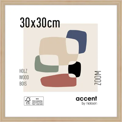 Produktbild von accent by nielsen Holz Bilderrahmen Zoom, 30x30 cm, Natur