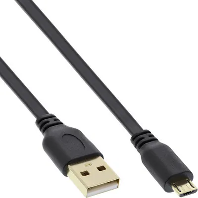 Cavo Di Ricarica USB 2.0 Tipo A - Micro B Maschio-Maschio - Roline - Lunghezza Standard, Colore Nero