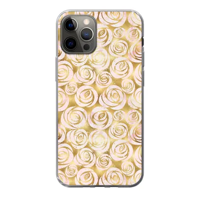 Produktbild von MuchoWow® Handyhülle Schutzhülle Hülle für iPhone 13 Pro Marmor - Gold - Rosen - Muster Silikon Softcase Handy Hülle - Handy-Tasche