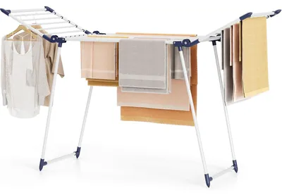 Wäscheständer, klappbar, 175x60x105 cm, weiß, Metall
