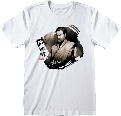 Produktbild von Star Wars - Obi Wan Painted - White T-Shirt - Größe XL