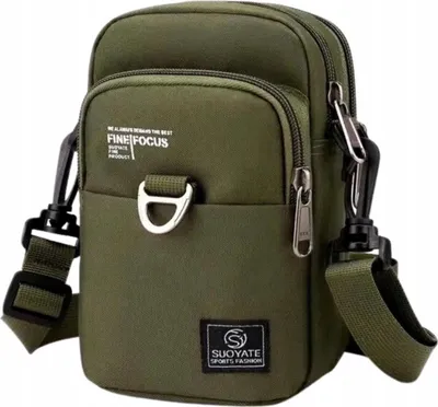 Immagine prodotto di Borsa a tracolla sportiva impermeabile da uomo, verde, Nylon-Oxford, 11x18x7 cm