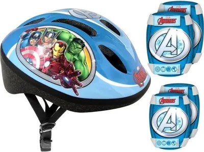 Obrázok produktu pre Ochranná sada, Avengers, nastaviteľná prilba, nastaviteľné chrániče kolien a lakťov, Cycle Sport