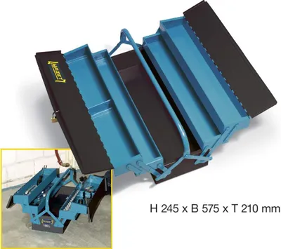 Produktbild von HAZET 190L, Werkzeugkasten, Schwarz, Blau, 210 mm, 575 mm, 245 mm, 5,2 kg