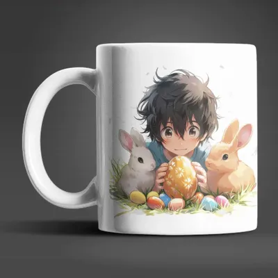 Produktbild von Anime Osterhase Ostereier Ostern Kaffeetasse Teetasse Tasse Geschenkidee