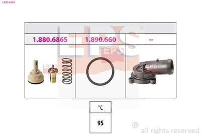 Produktbild von EPS Thermostat Kühlmittel 95°C für VW GOLF VI (5K1) Golf V Schrägheck (1K1) Polo Schrägheck (6R1, 6C1) TOURAN (1T1, 1T2) TIGUAN (5N)