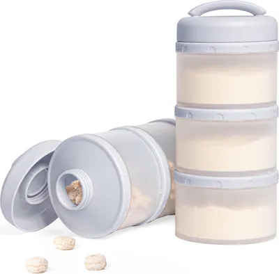 Produktbild von Termichy Milchpulver Portionierer Baby Stapelbar Milchpulver Aufbewahrungsbox 2 Stück (Grau)