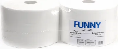 Produktbild von Putzpapier-Rolle weiß 220 mm 2-lagig Packungsinhalt 2 Rollen