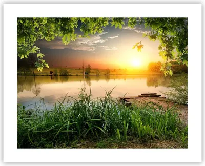 Produktbild von Poster - Poster ohne Rahmen - Brücke See - 50x40 cm - Wand Bild - Wanddeko - Wandbilder - Kunstposter - Wandposter - Bilder - Kunstdruck - Wanddekoration - Wandbild - P2XAA50x40-3914