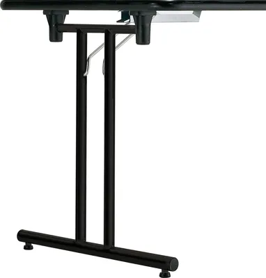 Produktbild von Corbetta Klapptisch Gestell höhenverstellbar Flexo 1 - Breite 596 mm, schwarz - Stapelbare Tischbeine aus Stahl für Konferenz- und Bürotische