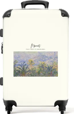 Produktbild von NoBoringSuitcases.com® Großer Koffer - Kunst - Monet - Pflanzen - Landschaft - Alte Meister - Kombinationsschloss TSA - Hartschalen Trolley 4 Rollen - 72 liter - Reisekoffer - 66 cmKoffer Mittelgroß 67x43x25 cm, 72L,