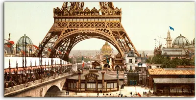 Produktbild von Coloray Canvas 140x70  Wandbild Leinwand Bilder Kunstdruck Eiffelturm Paris City Vintage