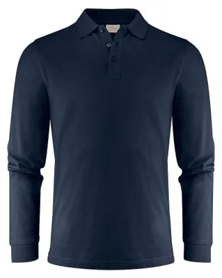 Productafbeelding van Printer - "Surf Pro" poloshirt voor heren/dames, uniseks, polyester-katoenmix, lange mouwen, model ET582 (XL) (donker marineblauw)