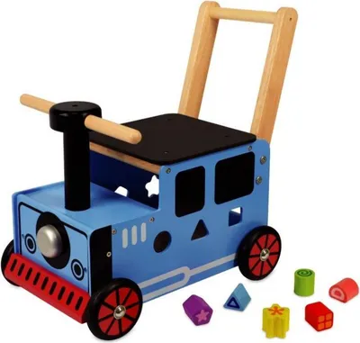 Immagine prodotto di Passeggino e trenino I'm Toy blu/nero